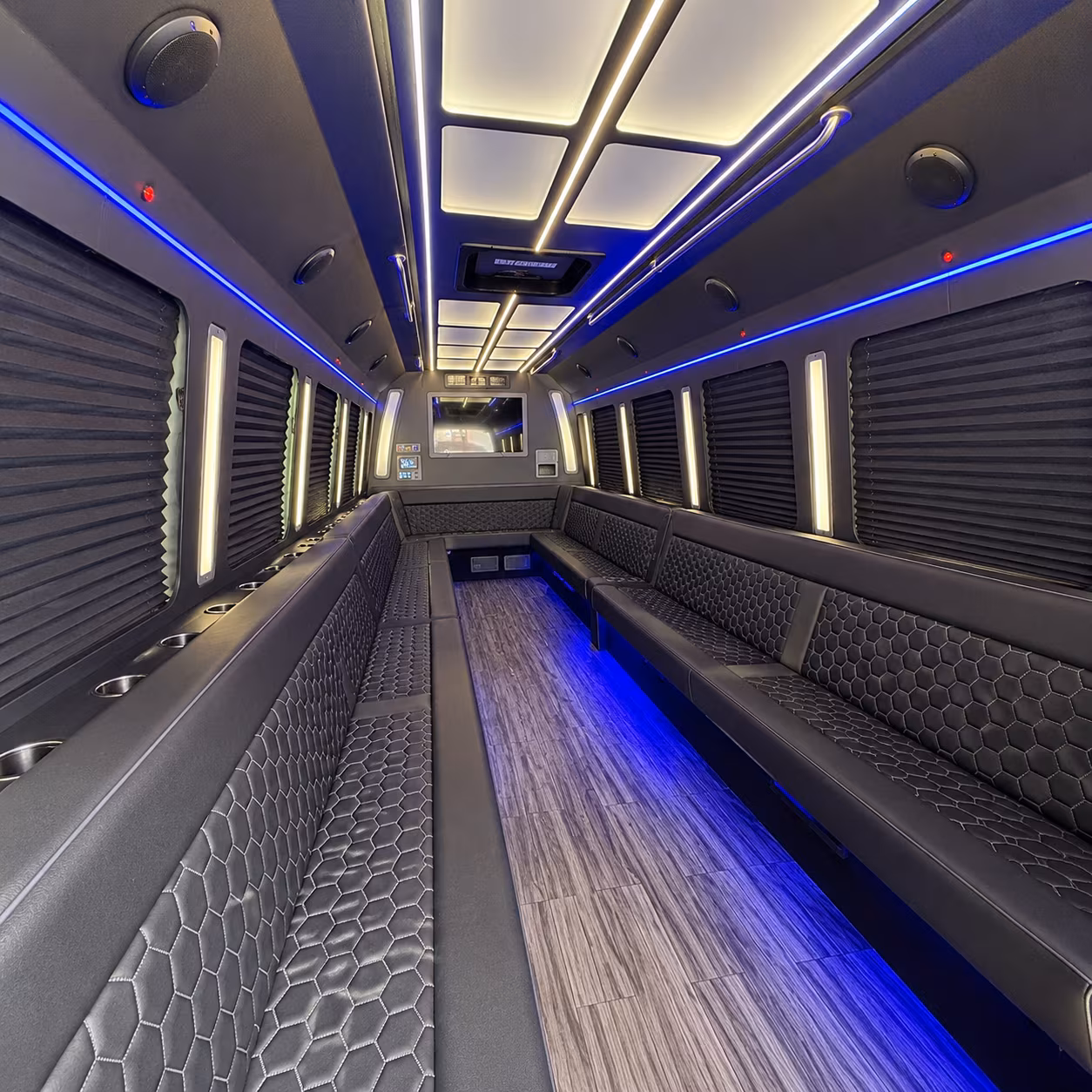abilene 30 passenger party bus interior