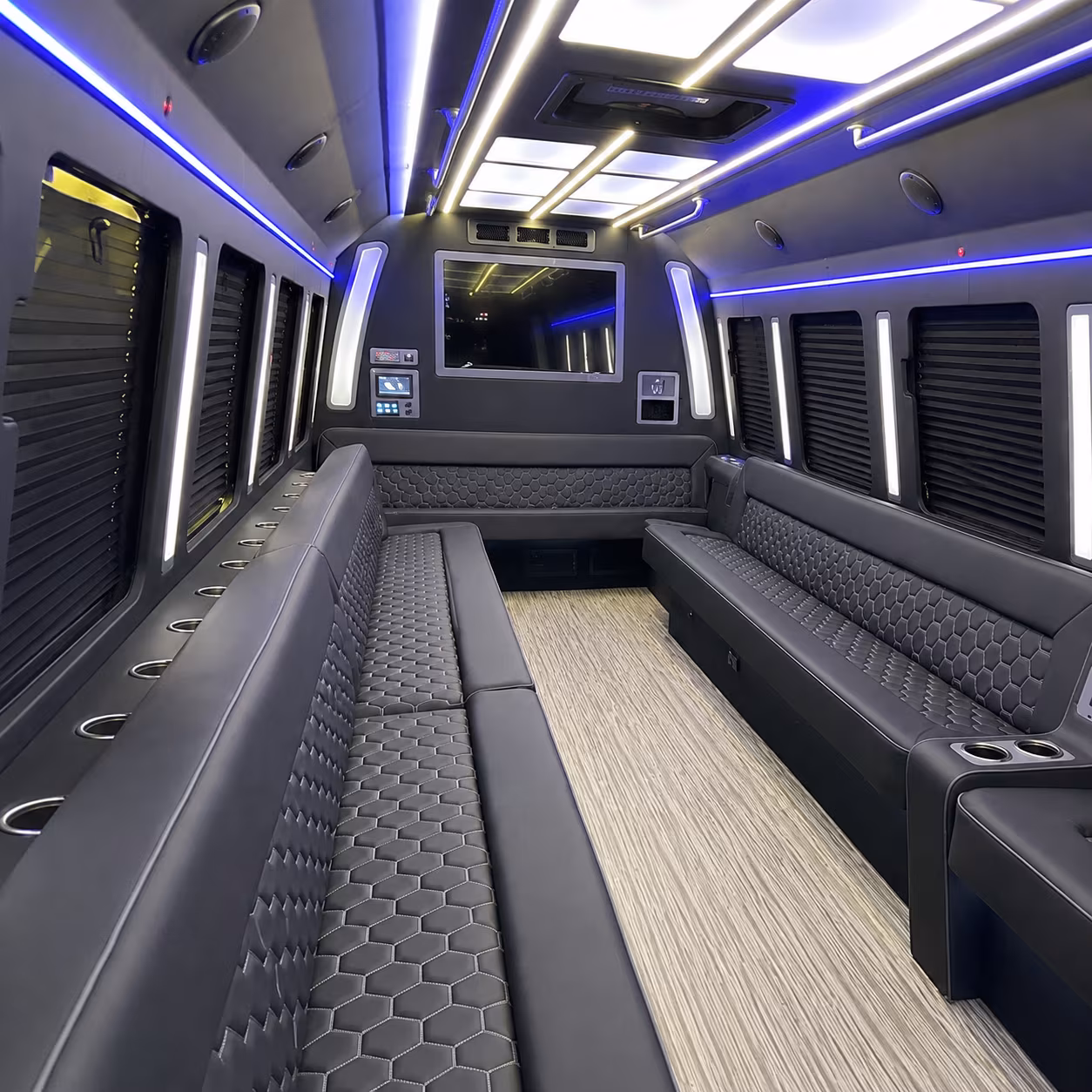 abilene 40 passenger party bus inside