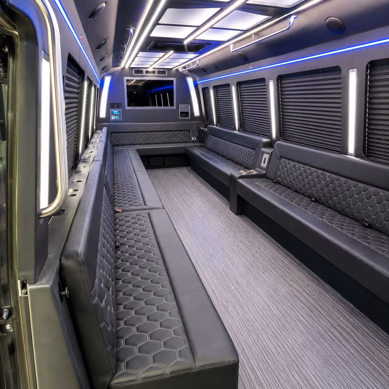 abilene 40 passenger party bus interior